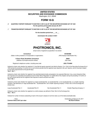 Thumbnail Photronics 10-Q Quarterly Report FY2017 