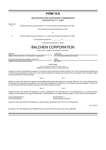 Thumbnail Balchem 10-Q Quarterly Report FY2017 