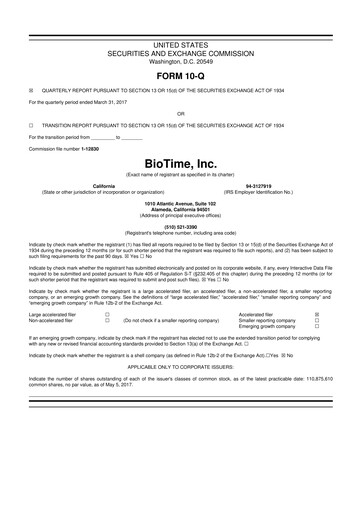 Thumbnail Lineage Cell Therapeutics
 10-Q Quarterly Report FY2017 
