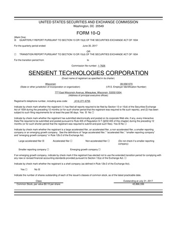 Thumbnail Sensient Technologies
 10-Q Quarterly Report FY2017 
