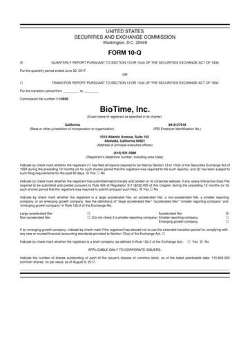 Thumbnail Lineage Cell Therapeutics
 10-Q Quarterly Report FY2017 