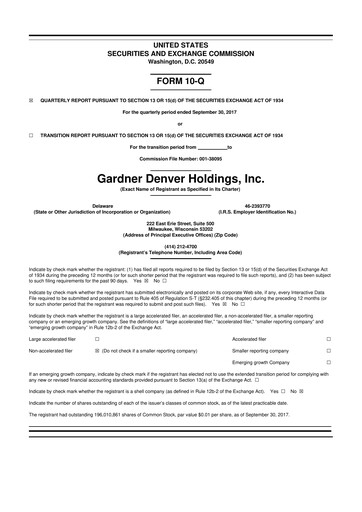 Thumbnail Ingersoll Rand 10-Q Quarterly Report FY2017 