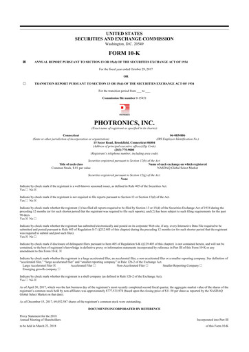 Thumbnail Photronics 10-K Annual Report 2017