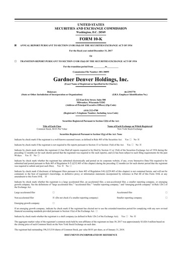 Thumbnail Ingersoll Rand 10-K Annual Report 2017