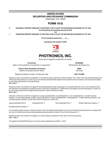 Thumbnail Photronics 10-Q Quarterly Report FY2018 