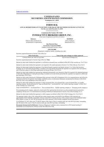 Thumbnail Interactive Brokers
 10-K Annual Report 2018