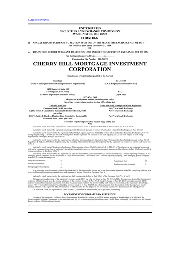 Thumbnail Cherry Hill Mortgage Investment 10-K Annual Report 2018