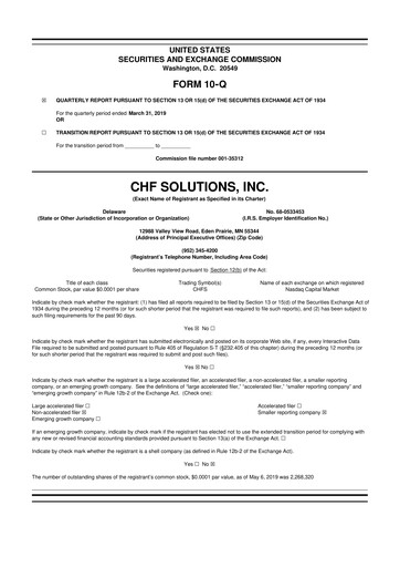 Thumbnail Nuwellis 10-Q Quarterly Report FY2019 