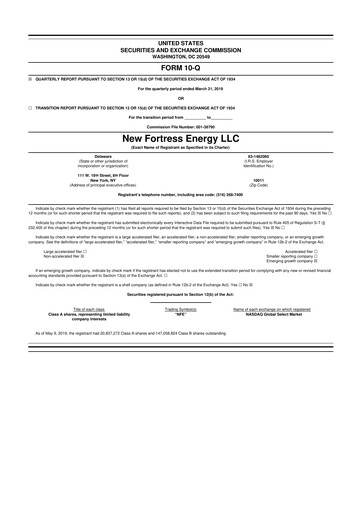 Vorschaubild New Fortress Energy
 10-Q Quartalsbericht 2019 