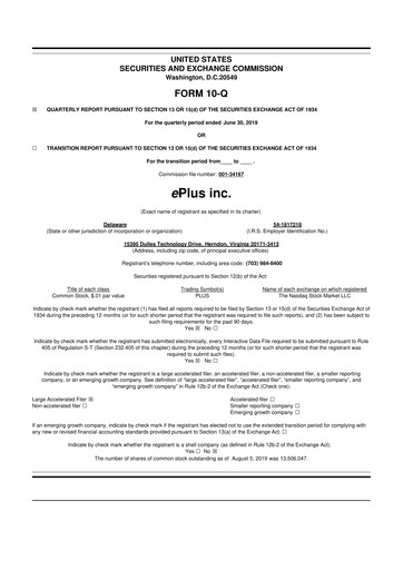 Thumbnail ePlus 10-Q Quarterly Report FY2020 