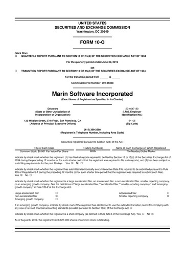 Thumbnail Marin Software 10-Q Quarterly Report FY2019 