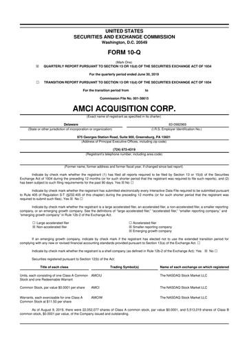 Thumbnail Advent Technologies 10-Q Quarterly Report FY2019 