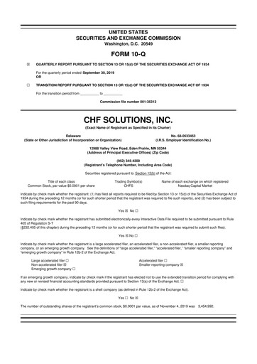 Thumbnail Nuwellis 10-Q Quarterly Report FY2019 