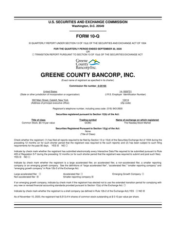 Thumbnail Greene County Bancorp 10-Q Quarterly Report FY2021 
