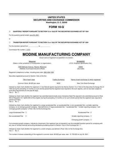 Thumbnail Modine Manufacturing
 10-Q Quarterly Report FY2022 