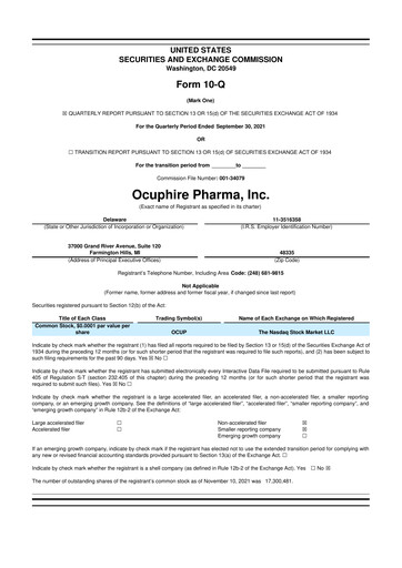 Vorschaubild Opus Genetics 10-Q Quartalsbericht 2021 