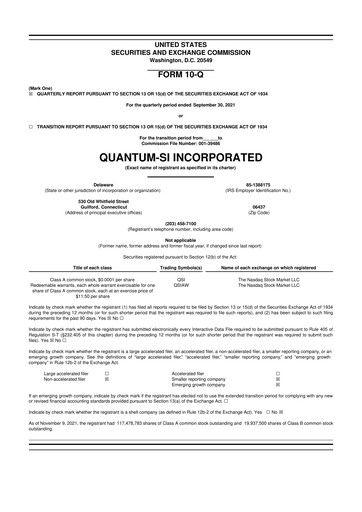 Thumbnail Quantum-Si 10-Q Quarterly Report FY2021 