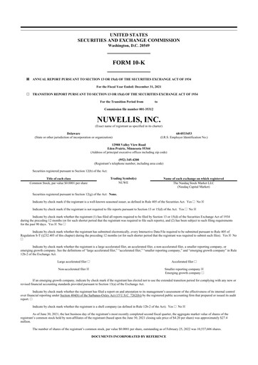 Thumbnail Nuwellis 10-K Annual Report 2021