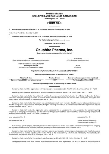 Vorschaubild Opus Genetics 10-K Jahresbericht 2021