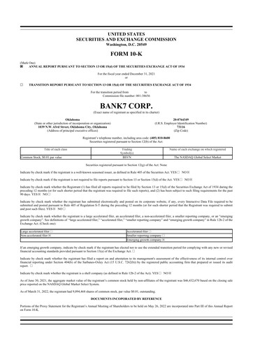 Thumbnail Bank7 10-K Annual Report 2021