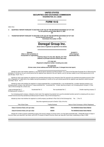 Thumbnail Donegal Group 10-Q Quarterly Report FY2022 