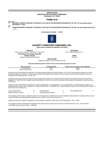 Thumbnail Havertys 10-Q Quarterly Report FY2022 