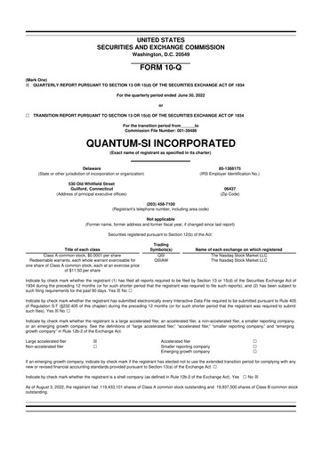 Thumbnail Quantum-Si 10-Q Quarterly Report FY2022 