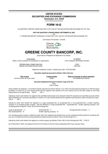 Thumbnail Greene County Bancorp 10-Q Quarterly Report FY2023 