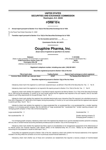 Vorschaubild Opus Genetics 10-K Jahresbericht 2022