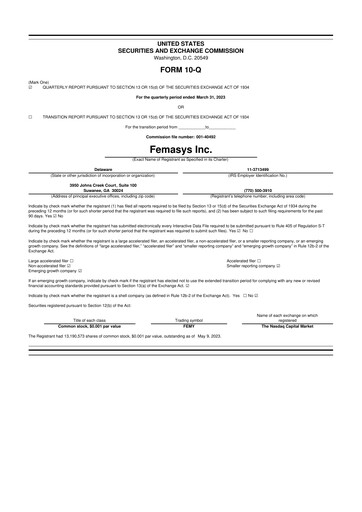 Vorschaubild Femasys 10-Q Quartalsbericht 2023 