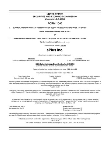 Thumbnail ePlus 10-Q Quarterly Report FY2024 