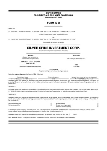 Miniature Chicago Atlantic BDC 10-Q Rapport trimestriel 2023 