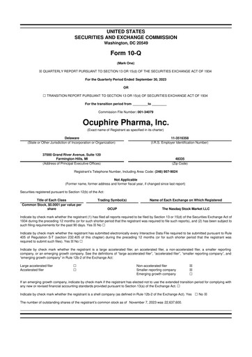 Vorschaubild Opus Genetics 10-Q Quartalsbericht 2023 