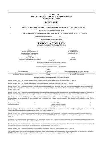 Thumbnail Taboola.com 10-K Annual Report 2023