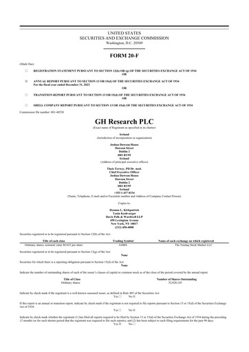 Thumbnail GH Research 20-F Annual Report 2023