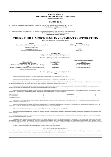 Thumbnail Cherry Hill Mortgage Investment 10-K Annual Report 2023