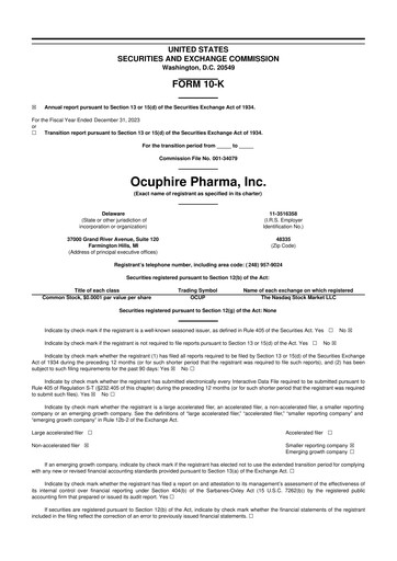 Vorschaubild Opus Genetics 10-K Jahresbericht 2023