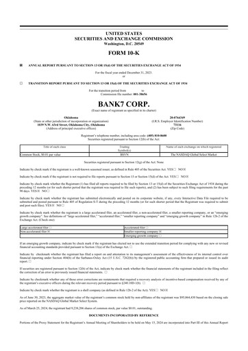 Thumbnail Bank7 10-K Annual Report 2023