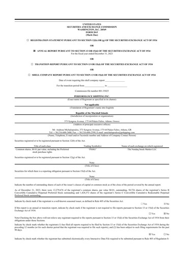 Thumbnail Performance Shipping
 20-F Annual Report 2023