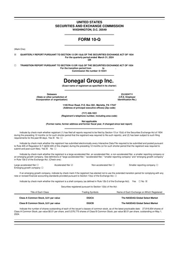 Thumbnail Donegal Group 10-Q Quarterly Report FY2024 