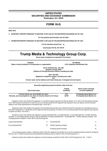 Thumbnail Trump Media & Technology Group 10-Q Quarterly Report FY2024 