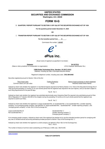 Thumbnail ePlus 10-Q Quarterly Report FY2025 