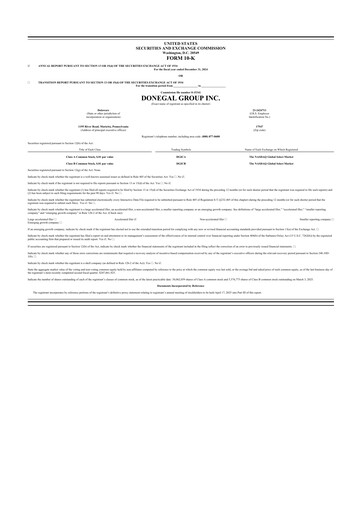 Thumbnail Donegal Group 10-K Annual Report 2024