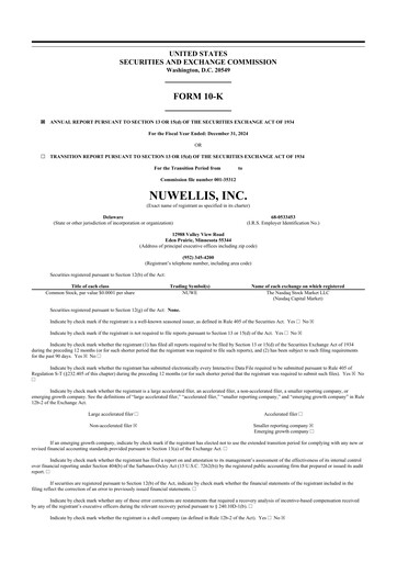 Thumbnail Nuwellis 10-K Annual Report 2024