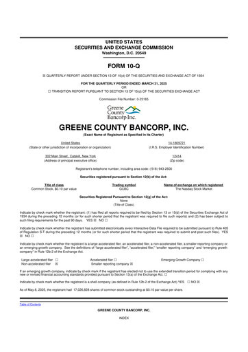 Thumbnail Greene County Bancorp 10-Q Quarterly Report FY2025 