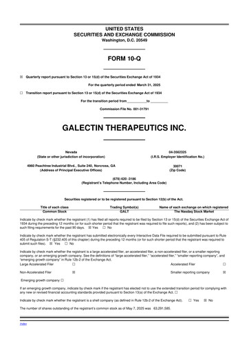 Thumbnail Galectin Therapeutics 10-Q Quarterly Report FY2025 