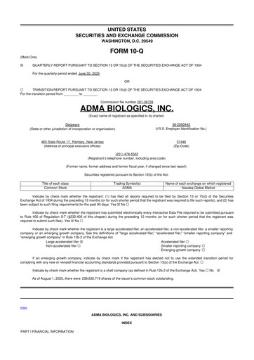 Thumbnail ADMA Biologics
 10-Q Quarterly Report FY2025 
