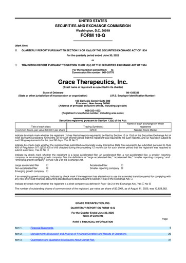 Miniature Grace Therapeutics 10-Q Rapport trimestriel 2026 
