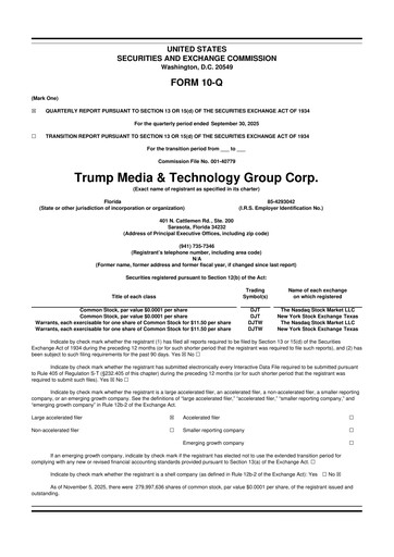 Thumbnail Trump Media & Technology Group 10-Q Quarterly Report FY2025 