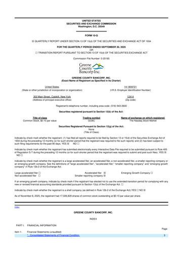 Thumbnail Greene County Bancorp 10-Q Quarterly Report FY2026 